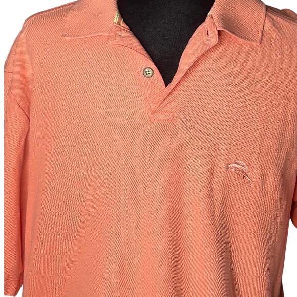Tommy Bahama Coral color size men's medium Polo shirt - Picture 2 of 4